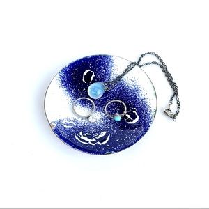 Vintage Enamelled Copper Trinket Dish